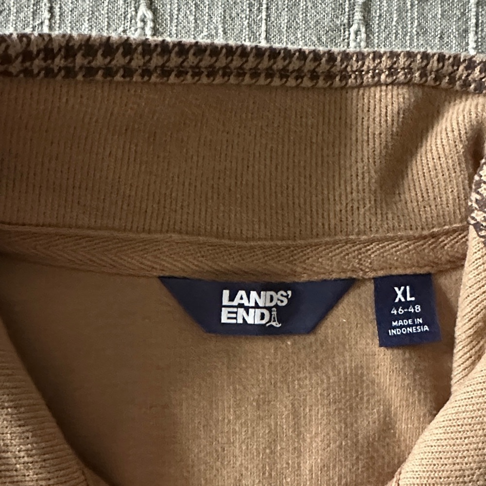 Lands' End Brown Zip Up Sweater - Picture 2 of 5